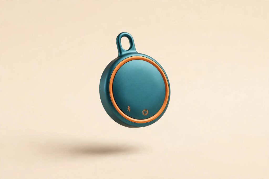 WagTag smart dog tag, floating studio shot